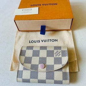 LV Rosalie Coin Purse White Damier